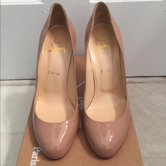 Christian Louboutin Nude Fifi Pumps 100mm - Picture 2 of 4